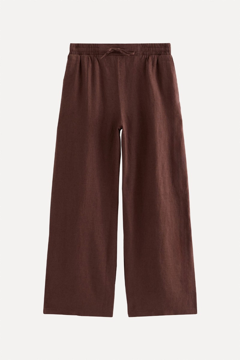 Pure Linen Wide Leg Trousers