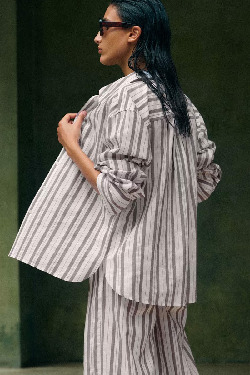 Summer Stripe Beach Shirt from ME+EM