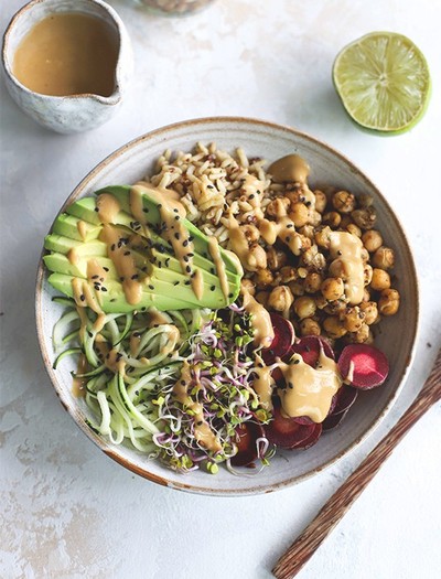 Chickpea Satay Buddha Bowl