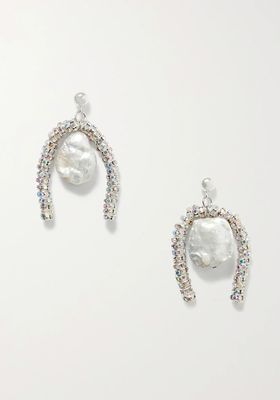 Baroque Paris Silver-Plated, Crystal & Pearl Earrings from PEARL OCTOPUSS.Y