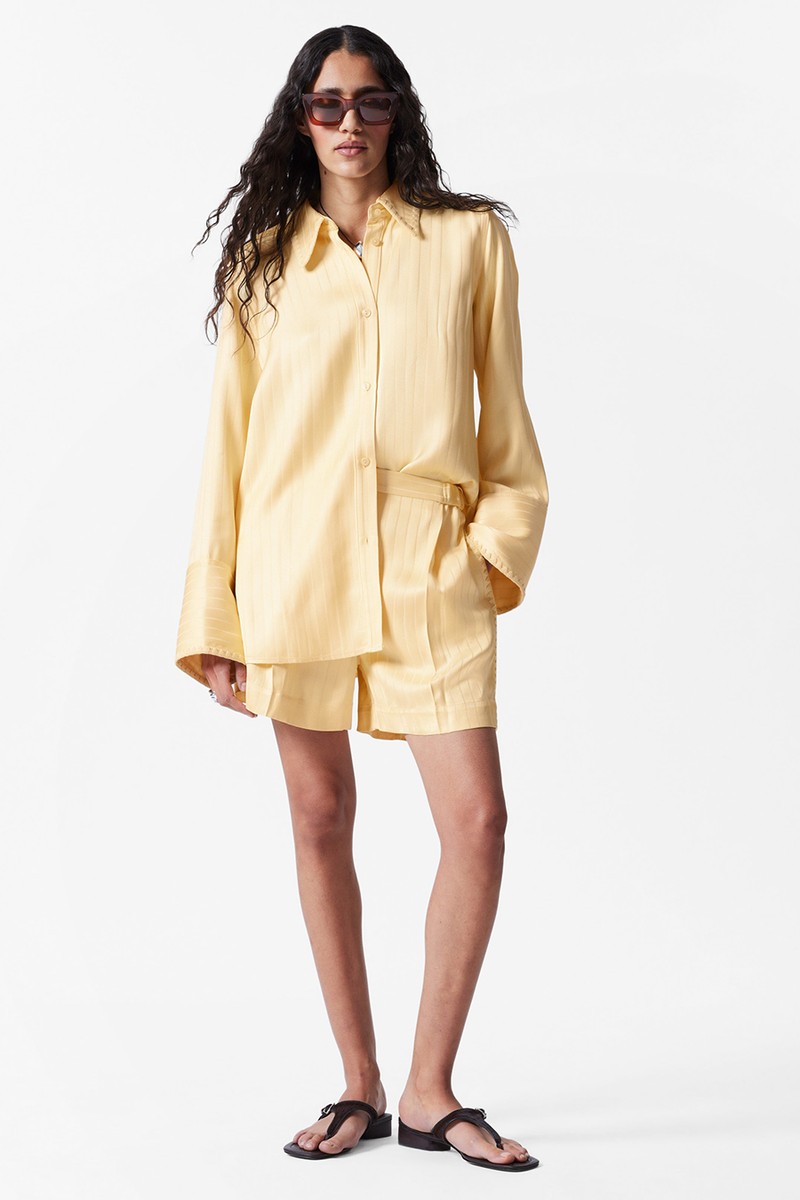 Press-Crease Jacquard Shorts