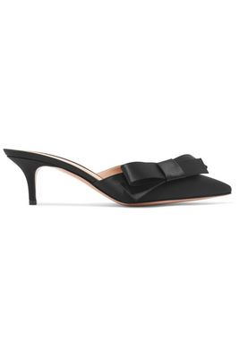 55 Bow-Embellished Satin Mules from Gianvito Rossi