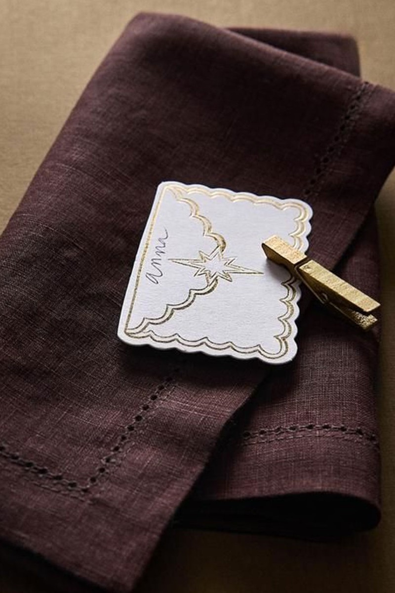 Pack Of 12 Christmas Envelope Place Cards from Zara Home