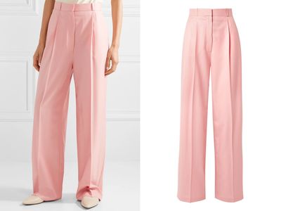 Elin Wool-Twill Wide-Leg Pants from The Row