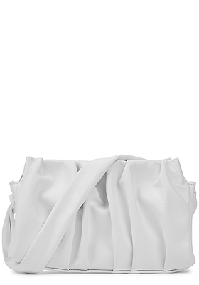 Vague White Leather Shoulder Bag from Elleme