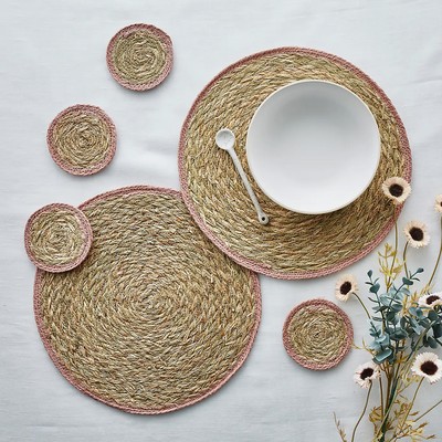 Set Of 2 Grass Braid Placemats