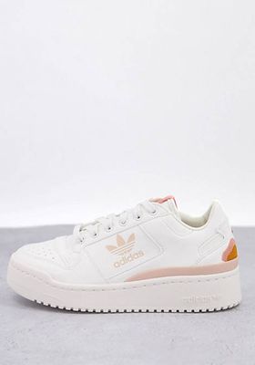 Forum Bold Trainers In White With Blush Detail from Adidas