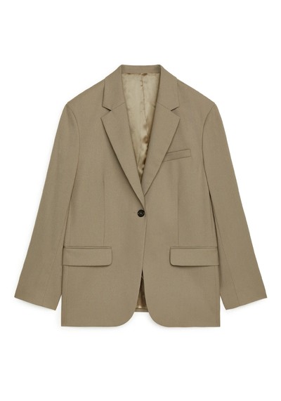 Oversized Wool Hopsack Blazer from Arket