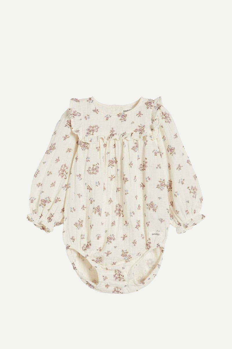 Floral Frill-Yoke Bodysuit from Newbie