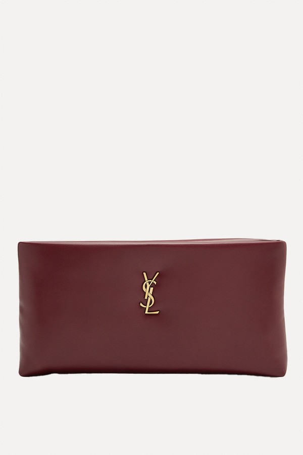 Calypso Padded Leather Pouch from Saint Laurent