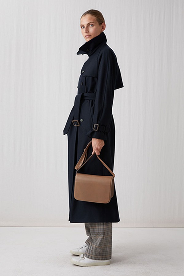Long Wool Trench Coat