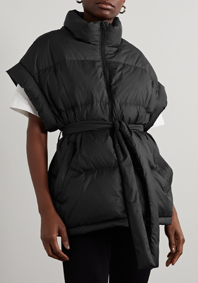 Aspen Belted Quilted Shell Down Vest from The Frankie Shop