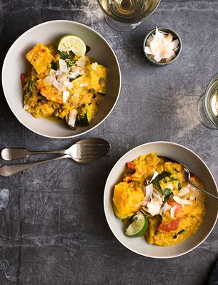 Malaysian Squash & Courgette Rending With Red Lentils