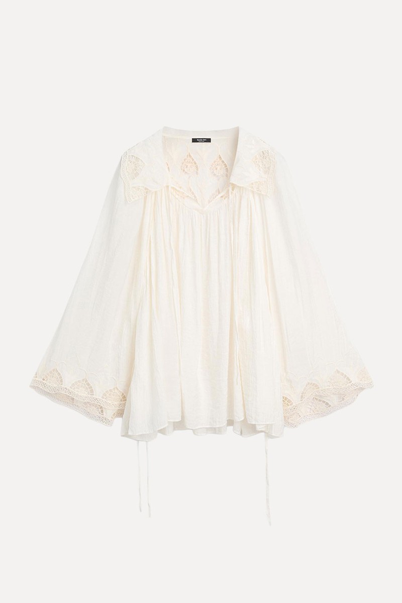 Embroidered Flowing Blouse