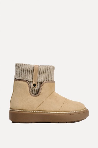 Flat Sock Ankle Boots from Zara