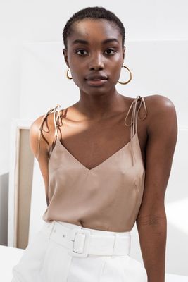 Satin Tie Shoulder Tank Top from & Other Stories