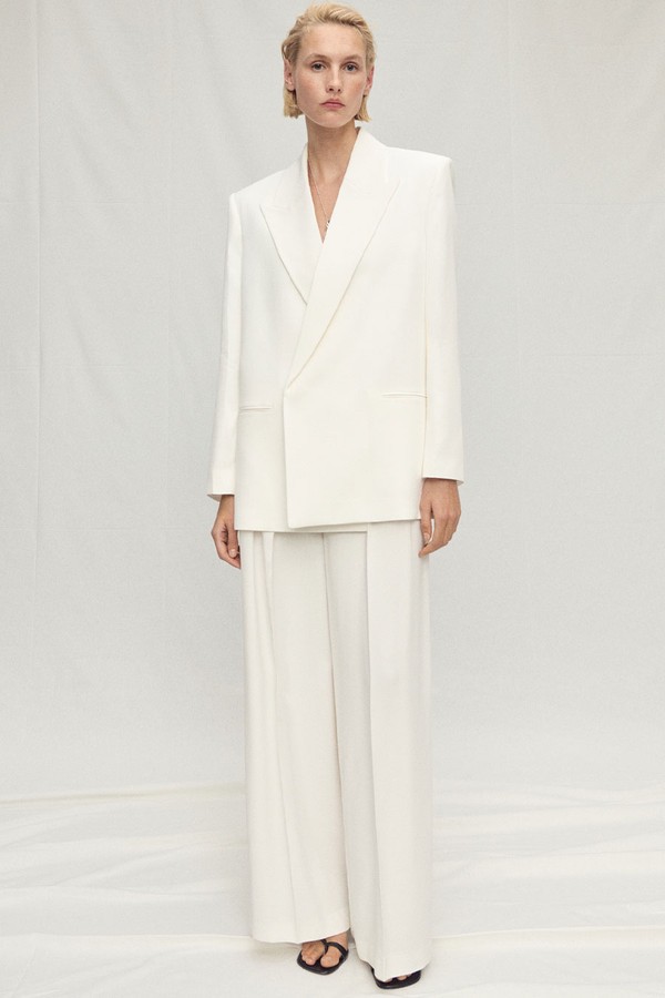Double-Breasted Lyocell Suit Jacket from Mango