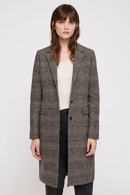 Indra Checked Coat from AllSaints