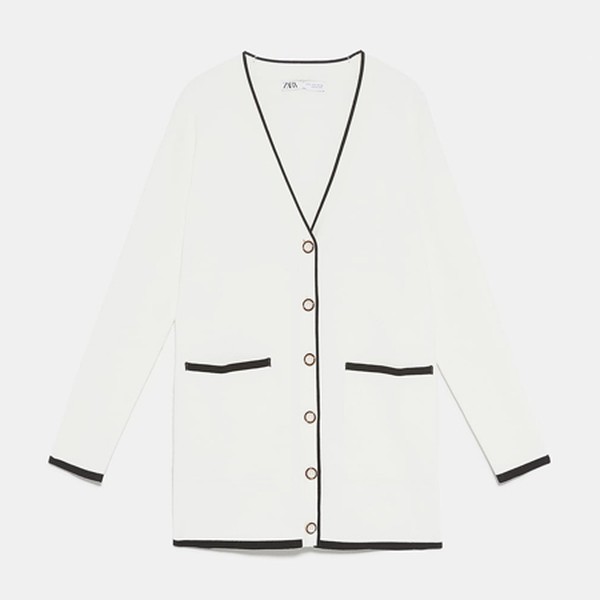 Long Cardigan With Pearl Buttons from Zara