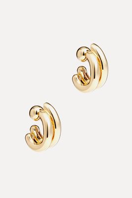 Florence Gold-Plated Hoop Earrings from Jenny Bird