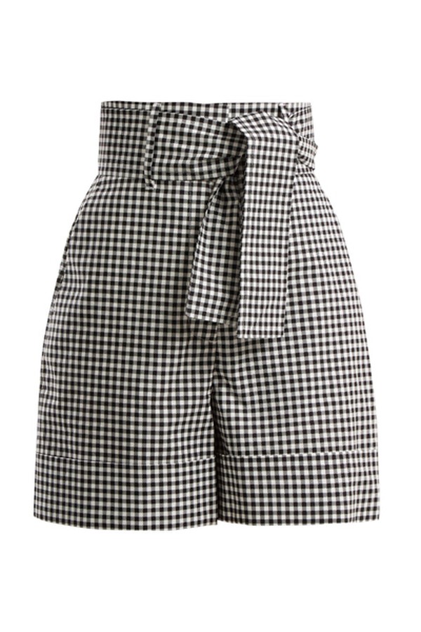 Gingham Cotton Shorts from Sara Battaglia