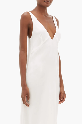 Bust-Cup Silk Crepe De Chine Slip Dress from Raey