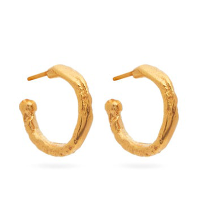 The Morning Hour 24kt Gold-Plated Hoop Earrings from Alighieri