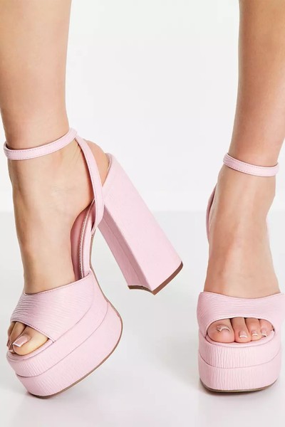 Nix Platform Heeled Sandals from ASOS Design