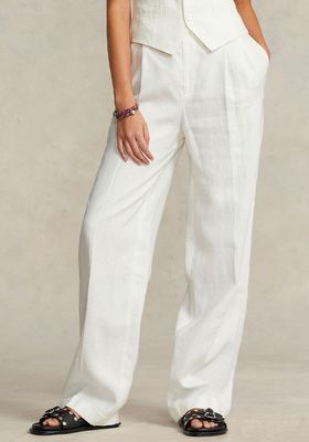 Pleated Linen Trouser