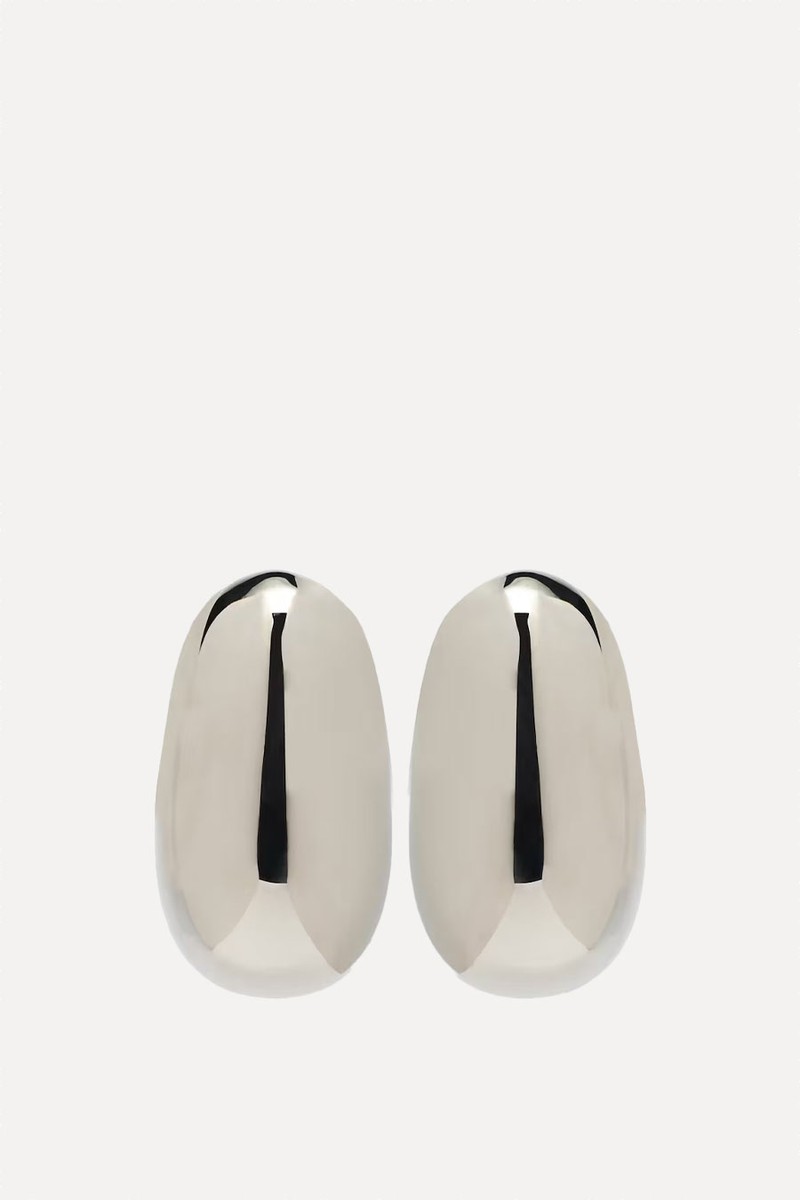 Silver Curvo Earrings from Jacquemus