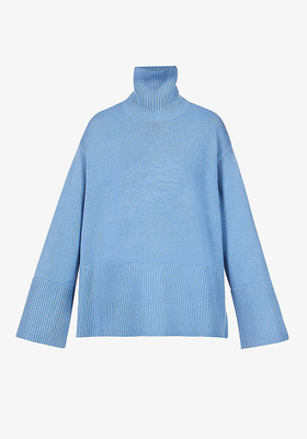 High-Neck Ribbed Wool Jumper  from Totême