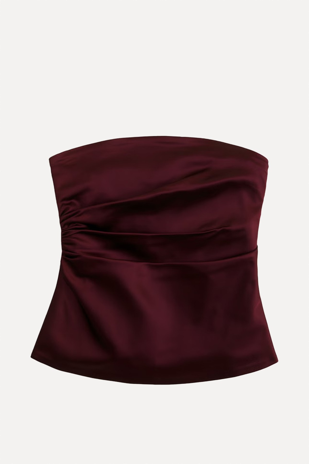 Long-Length Satin Tube Top