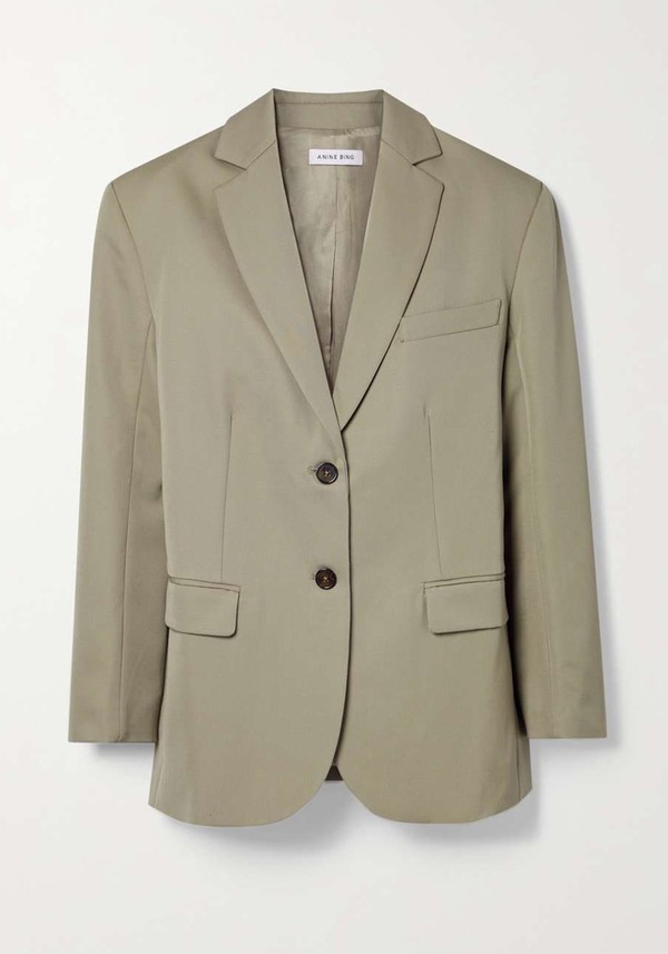 Quinn Oversized Wool-Twill Blazer from Anine Bing