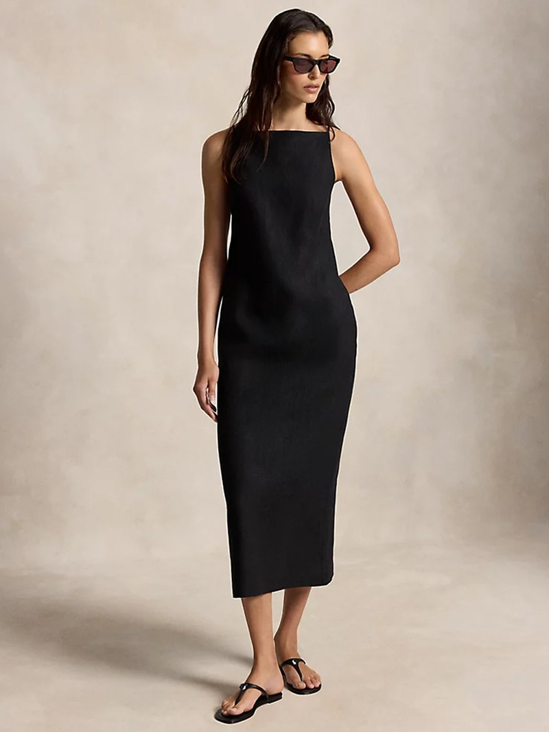 Linen Column Dress