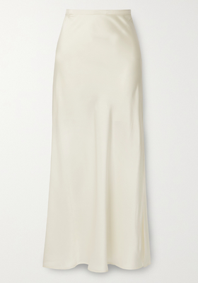 Noel Grosgrain-Trimmed Silk-Satin Skirt from Anine Bing