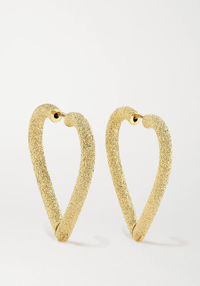 Cuore 18kt Gold-Hoop Earrings from Caroline Bucci