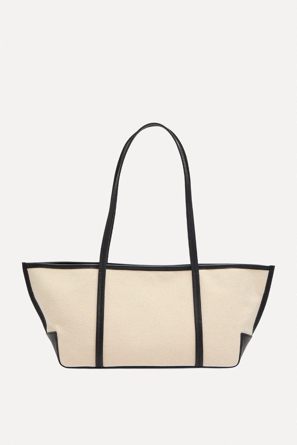 Bateau Leather-Trimmed Cotton-Canvas Tote from St. Agni