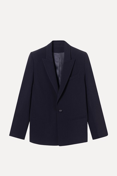 Diana Crepe Blazer Jacket Midnight Blue