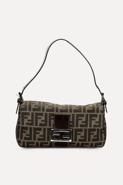 Zucca Baguette Canvas Shoulder Bag from Fendi