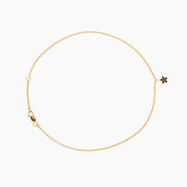 Black Onyx Star Anklet from Otiumberg