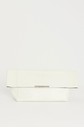 Leather Cabas Foldover Clutch from Celine