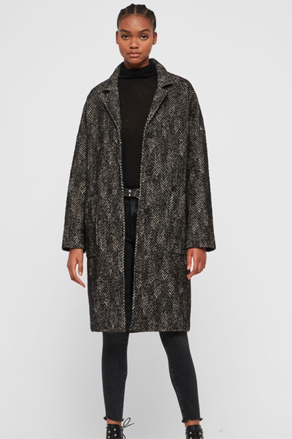 Teya Herringbone Coat