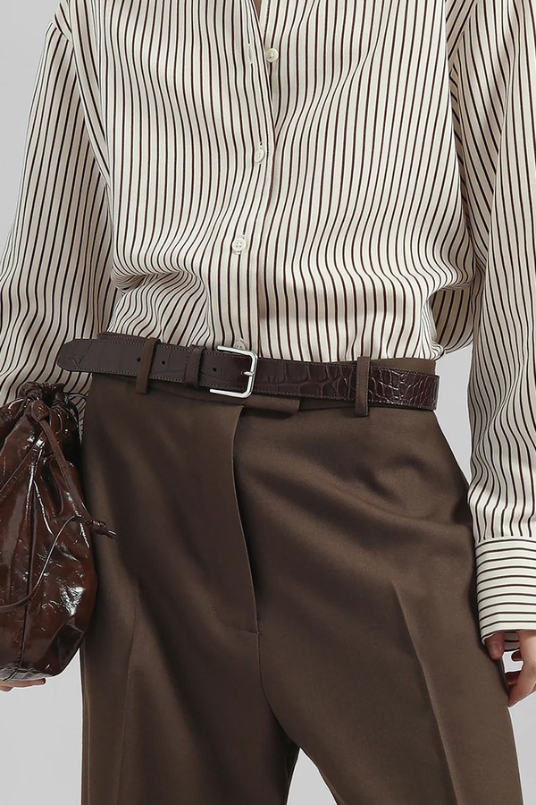 Toni Croc Patent Leather Belt from The Frankie Shop