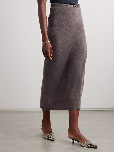 Wrap-Effect Draped Merino Wool & Cashmere-Blend Maxi Skirt from CHRISTOPHER ESBER