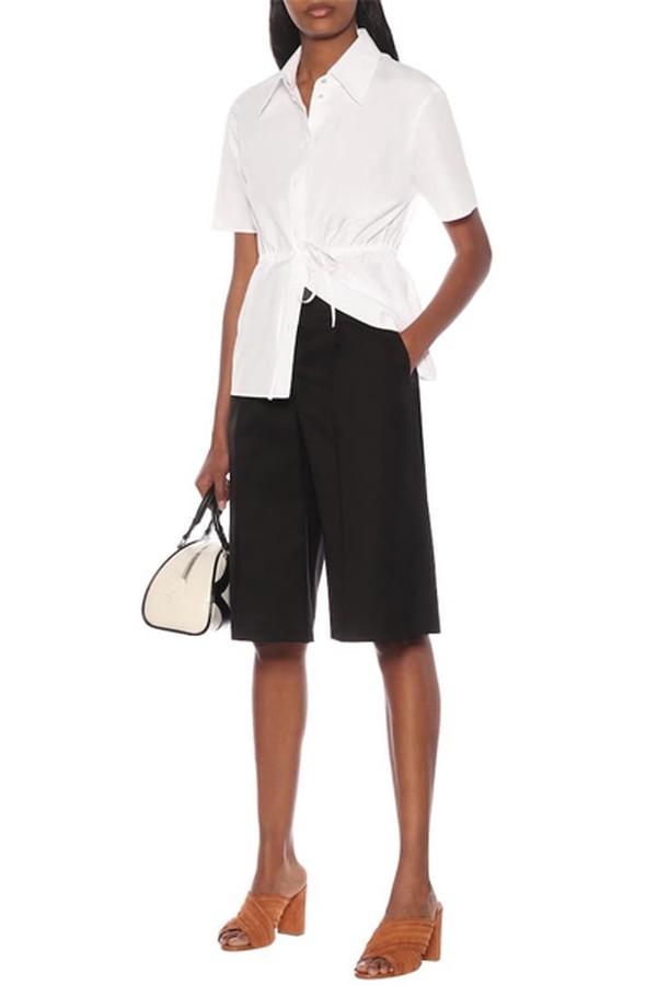 Gabardine High-Rise Shorts from Tod's