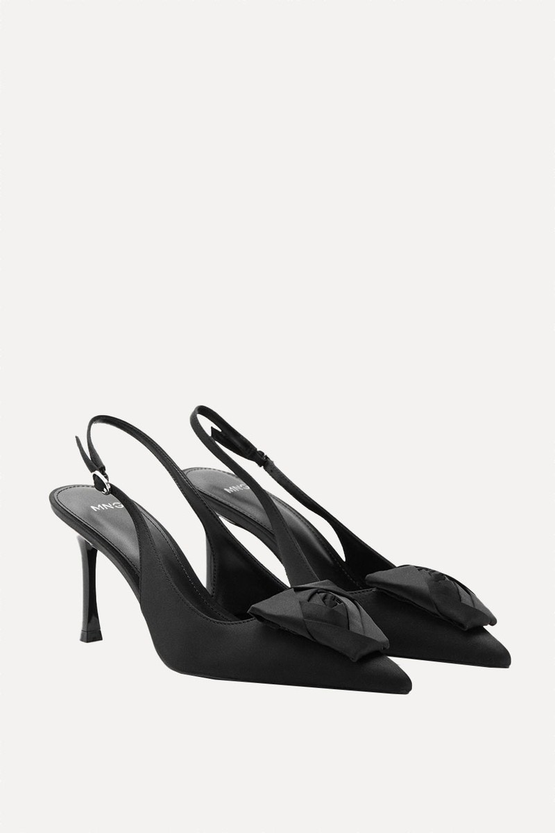 Satin Floral Shoes from Mango