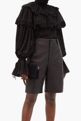 Leather Bermuda Shorts from Saint Laurent