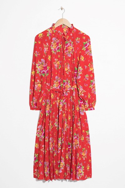 Floral Pleated Midi Dress from & Other Stories