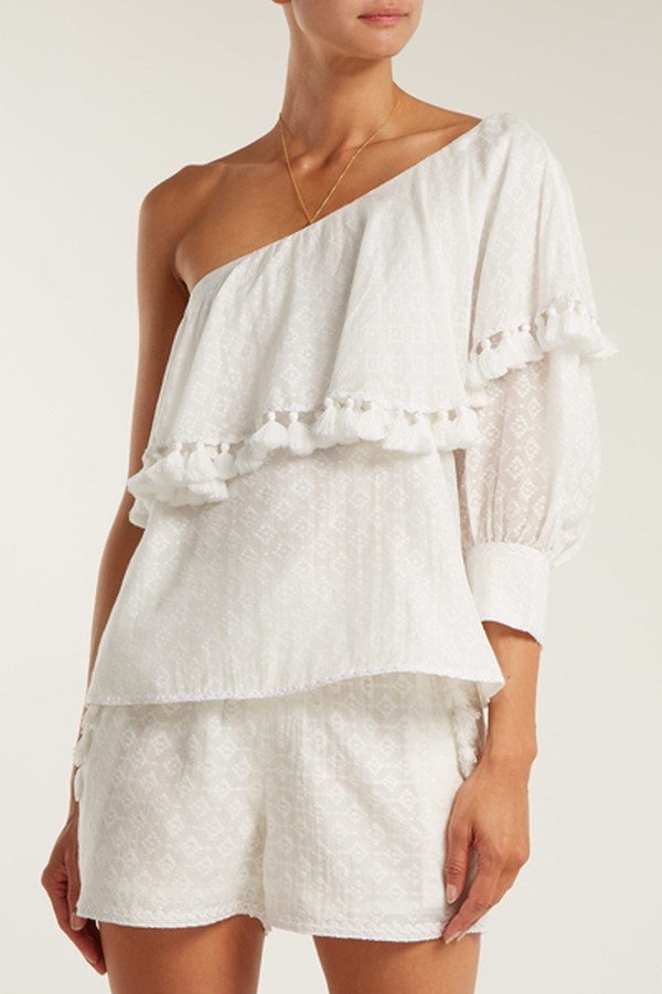 Cotton And Silk-Blend Top from Talitha
