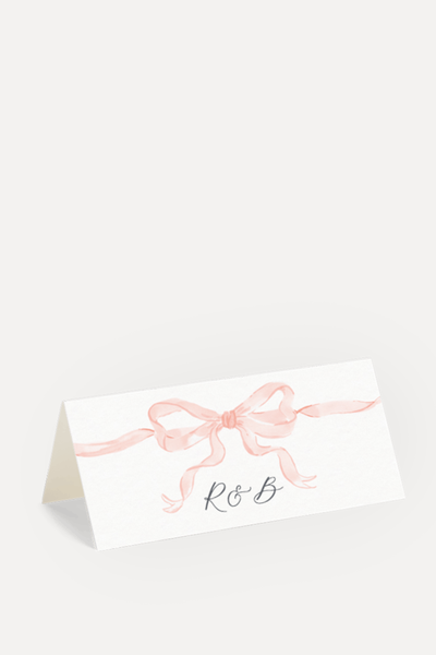 Blush Ribbon Place Card  from Papier 